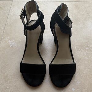 Saks Fifth Avenue Black Suede Heels